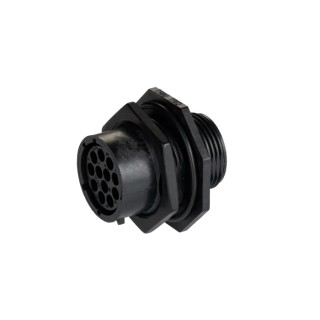 Souriau Sunbank by Eaton Circular Connector, 12 Contacts, Panel Mount, Standard Size, Plug, Female, IP68, IP69K, UTS71412S