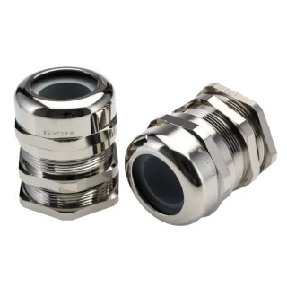 Lapp SKINTOP Series 10 Cable Gland, Nickel-Plated Brass, Suitable for 19-26mm Cable Diameter, PG36 Thread 52003560+52015831