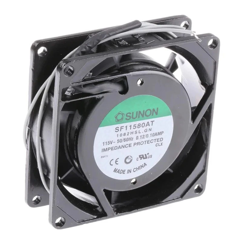 Sunon SF Series Axial Fan 115V AC 11W 28.9 m³/h 80mm x 80mm x 25mm SF11580AT-1082HSL.GN