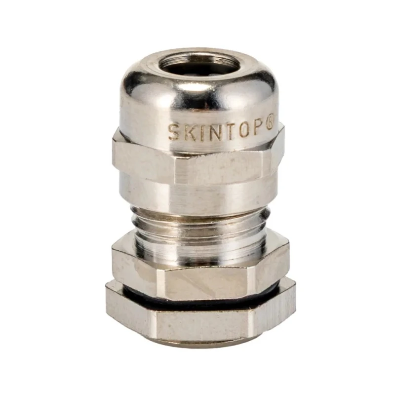 Lapp SKINTOP Series 100 Cable Gland, Nickel-Plated Brass, PG7 Thread Size, IP68 Waterproof, 2-5mm Cable 52003490+52015770