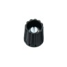 Elma Potentiometer Knob Black Polyamide 14.5 mm Outside Diameter 0.25 in Shaft Diameter 020-3525
