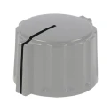 Elma Potentiometer Knob Grey Polyamide 21 mm Outside Diameter 0.25 in Shaft Diameter 023-4510