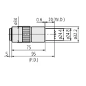 Mitutoyo Long Working Distance Lens for Microscope, Infinity Corrected, Near-Infrared Wavelength Correction 378-824-16