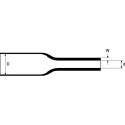 HellermannTyton Black Heat Shrink Tubing 19 mm Sleeve Diameter x 30 m Length 2:1 Shrink Ratio DR-25-3/4-0-SP