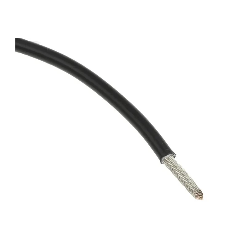TE Connectivity 100 g Series Black Harsh Environment Wire Polymer Jacket, 100 m Length, Tinned Copper 100G0111-2.50-0