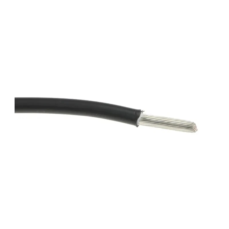 TE Connectivity 100 g Series Black Harsh Environment Wire Polymer Jacket, 100 m Length, Tinned Copper 100G0111-2.50-0