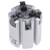 SMC 3 Finger Double Acting Pneumatic Gripper 20mm Bore Diameter 0.6 MPa Max Operating Pressure MHS3-20D