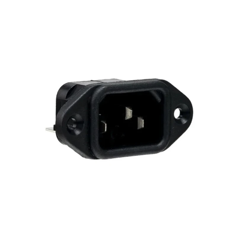 Bulgin C14 Straight Panel Mount IEC Connector, 250V, 10A, Male, Quick Connect PX0580/63