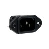 Bulgin C14 Straight Panel Mount IEC Connector, 250V, 10A, Male, Quick Connect PX0580/63