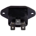 Bulgin C14 Straight Panel Mount IEC Connector, 250V, 10A, Male, Quick Connect PX0580/63