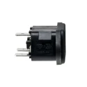 Bulgin C14 Straight Panel Mount IEC Connector, 250V, 10A, Male, Quick Connect PX0580/63