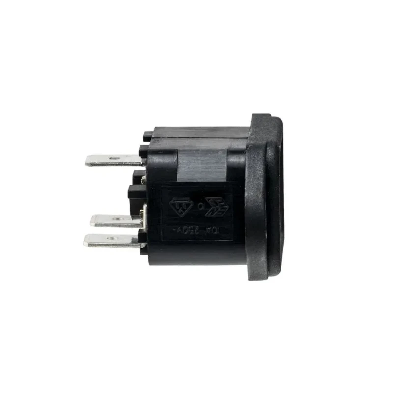 Bulgin C14 Straight Panel Mount IEC Connector, 250V, 10A, Male, Quick Connect PX0580/63