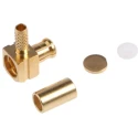 RS PRO MCX Series Coaxial Connector Cable Male MCX, 50 Ω, Right Angle Body Crimp R113182000W