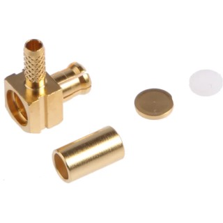 RS PRO MCX Series Coaxial Connector Cable Male MCX, 50 Ω, Right Angle Body Crimp R113182000W