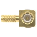 RS PRO MCX Series Coaxial Connector Cable Male MCX, 50 Ω, Right Angle Body Crimp R113182000W