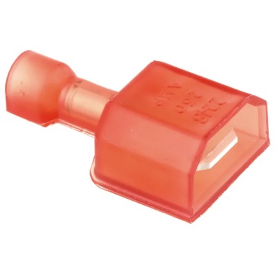 TE Connectivity Ultra-Fast .250 Red Insulated Male Spade Connector, Crimp, 6.3 x 0.8 mm Tab Size 22 AWG to 18 AWG 2-520103-2