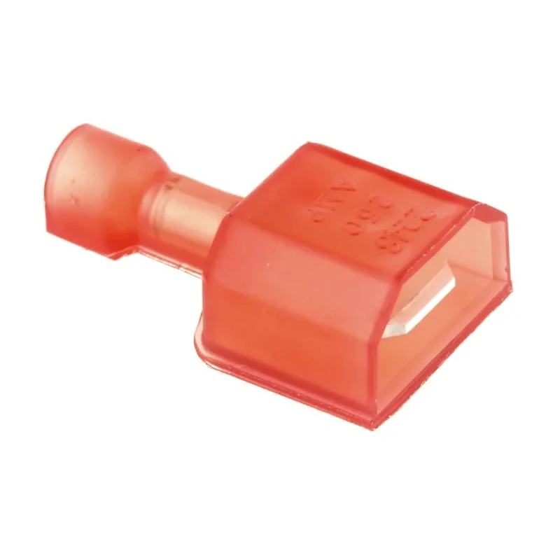 TE Connectivity Ultra-Fast .250 Red Insulated Male Spade Connector, Crimp, 6.3 x 0.8 mm Tab Size 22 AWG to 18 AWG 2-520103-2