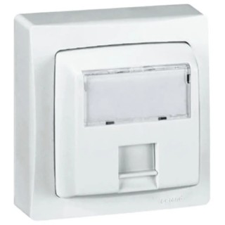 Legrand White RJ45 Telephone Socket Surface Mount Screw Terminal IP2X 72mm x 37mm 0 860 61