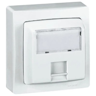 Legrand White RJ45 Telephone Socket Surface Mount Screw Terminal IP2X 72mm x 37mm 0 860 61