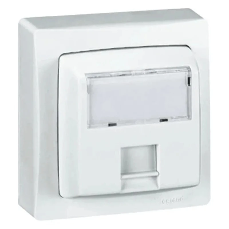 Legrand White RJ45 Telephone Socket Surface Mount Screw Terminal IP2X 72mm x 37mm 0 860 61
