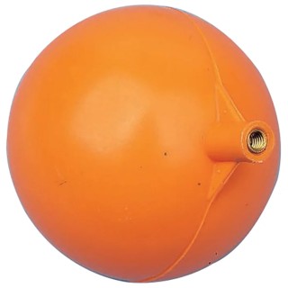 Pegler Yorkshire Tank & Cistern Float Orange, 1-1/2 in Connection Size, 10 in Float Diameter 596036