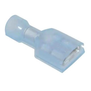 RS PRO Ultra-Fast .250 Blue Insulated Female Spade Connector Crimp 6.35 x 0.81 mm Tab Size 16 AWG to 14 AWG 3-350820-2