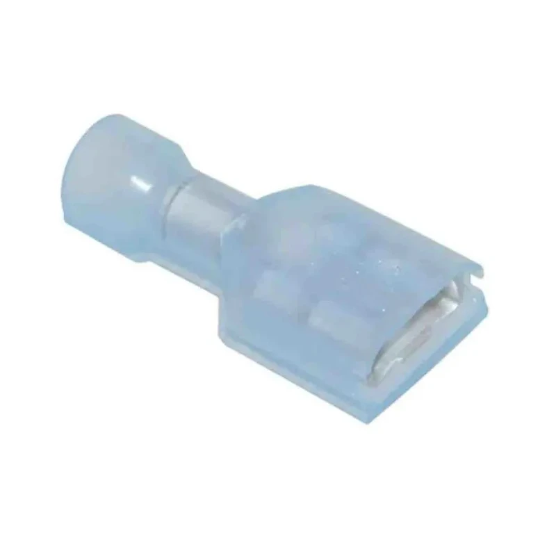 RS PRO Ultra-Fast .250 Blue Insulated Female Spade Connector Crimp 6.35 x 0.81 mm Tab Size 16 AWG to 14 AWG 3-350820-2