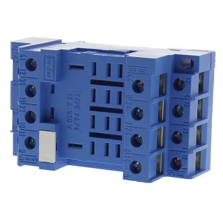 Finder 8 Way 250V AC DIN Rail Relay Socket, Screw Terminal, 12A Current, for use with 56.34 Series Relay 96.74SMA