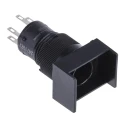Omron A3C Series Illuminated Rectangular Push Button Switch Latching Operation 12 mm Cutout SPST Solder Terminals A3CJ-7021