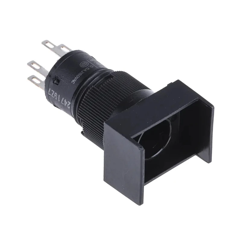 Omron A3C Series Illuminated Rectangular Push Button Switch Latching Operation 12 mm Cutout SPST Solder Terminals A3CJ-7021