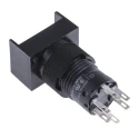 Omron A3C Series Illuminated Rectangular Push Button Switch Latching Operation 12 mm Cutout SPST Solder Terminals A3CJ-7021