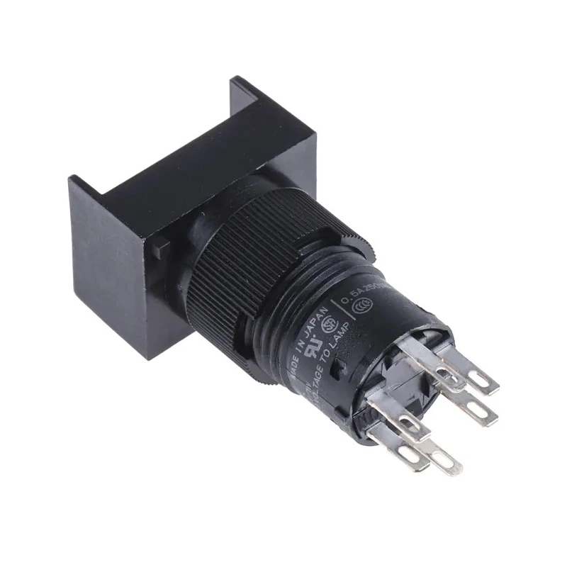 Omron A3C Series Illuminated Rectangular Push Button Switch Latching Operation 12 mm Cutout SPST Solder Terminals A3CJ-7021