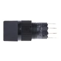 Omron A3C Series Illuminated Rectangular Push Button Switch Latching Operation 12 mm Cutout SPST Solder Terminals A3CJ-7021