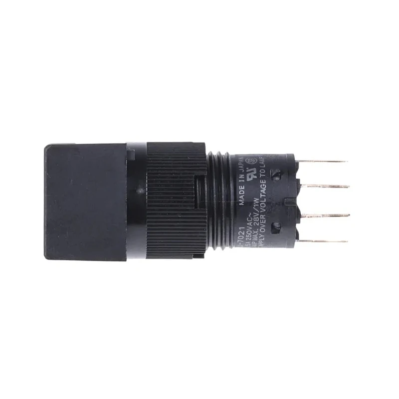 Omron A3C Series Illuminated Rectangular Push Button Switch Latching Operation 12 mm Cutout SPST Solder Terminals A3CJ-7021