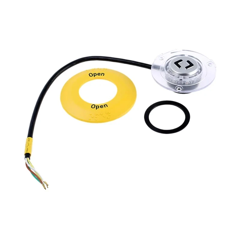EAO 56 Series Illuminated Momentary Panel Push Button Switch, 62.5 mm Cutout, SPST, Yellow LED 56140203002505005/561491