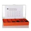 RS PRO Metric O-Ring Kit Viton, 382 Pieces, 75 Shore Hardness, Chemical Resistant FKM Material 245-9628