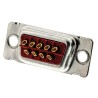 FCT from Molex 9 Way Straight Panel Mount D-Sub Connector Brass Housing Gold over Nickel Plated F09P-K700 / 1731100010