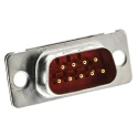FCT from Molex 9 Way Straight Panel Mount D-Sub Connector Brass Housing Gold over Nickel Plated F09P-K700 / 1731100010