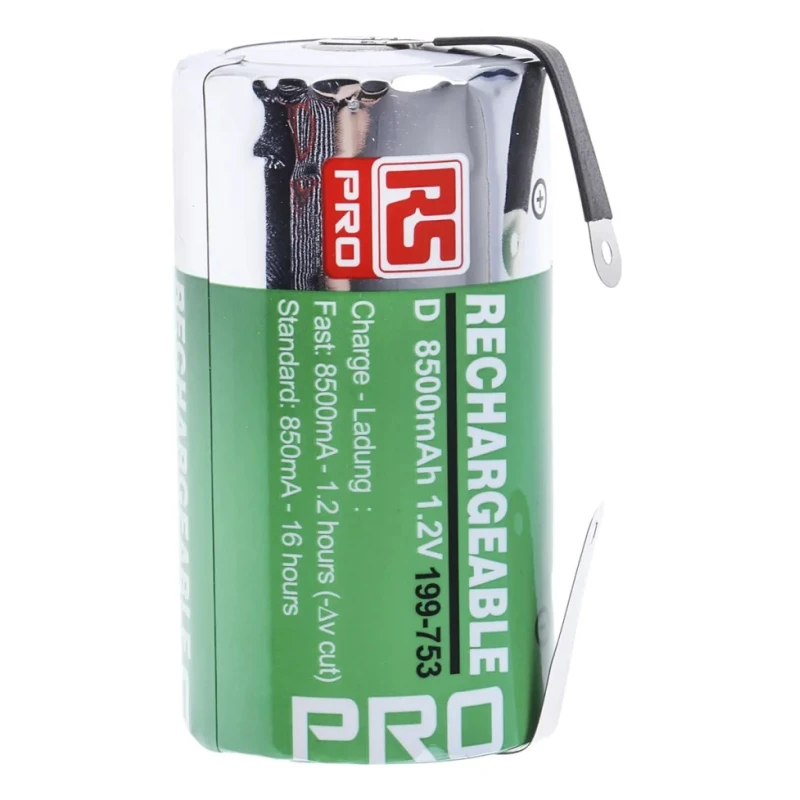 NEUTRAL Nickel Metal Hydride Rechargeable D Battery 1.2V 8.5Ah Tagged HR20 199-753