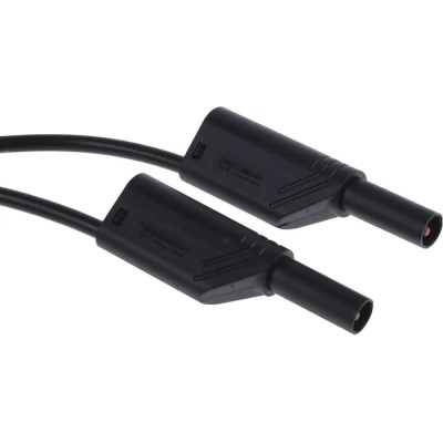 Hirschmann Test & Measurement Connector Test Lead 16A 1000 V AC/DC Black 2 m Lead Length 934069100