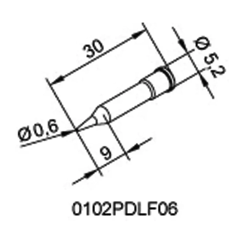 Ersa 0.6 mm Conical 30 mm Soldering Iron Tip for use with i-Tool 102PDLF06