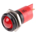 RS PRO Red Panel Mount Indicator 110V AC 6mA Solder Tab Termination IP67 Prominent 203-565