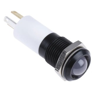RS PRO Green, Yellow, Red Panel Mount Indicator 24V DC 20mA Solder Tab Termination Prominent Bezel 203-666