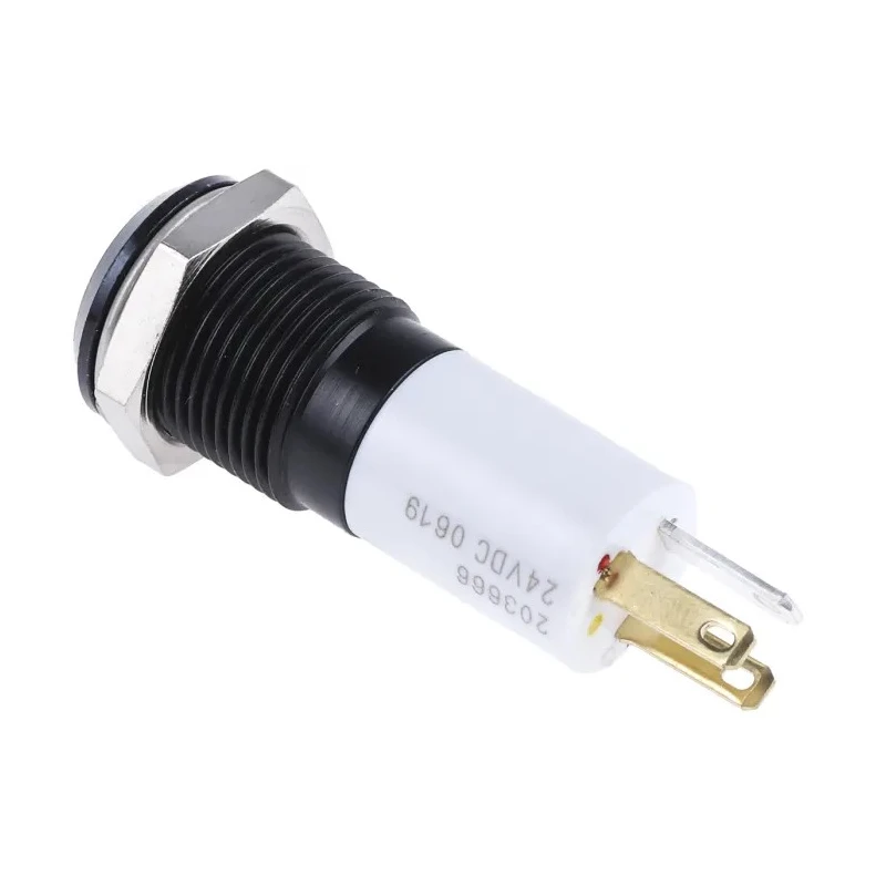 RS PRO Green, Yellow, Red Panel Mount Indicator 24V DC 20mA Solder Tab Termination Prominent Bezel 203-666