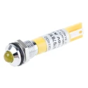 RS PRO Yellow Panel Mount Indicator 110V AC 6mA Solder Tab Termination Prominent Bezel 203-802