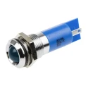 RS PRO Blue Panel Mount Indicator 24V DC 17mA Silver Bezel IP67 Prominent IP67