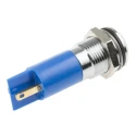 RS PRO Blue Panel Mount Indicator 24V DC 17mA Silver Bezel IP67 Prominent IP67