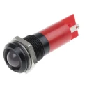 RS PRO Red Panel Mount Indicator 24 V AC/DC 20mA Solder Tab Termination IP67 Prominent Bezel 203-896