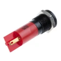 RS PRO Red Panel Mount Indicator 24 V AC/DC 20mA Solder Tab Termination IP67 Prominent Bezel 203-896