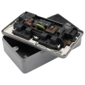 MK Electric 13A Grey 2 Gang Plug Socket Metalclad Plus Indoor USB UK French American Socket Shuttered Socket K1248-ALM